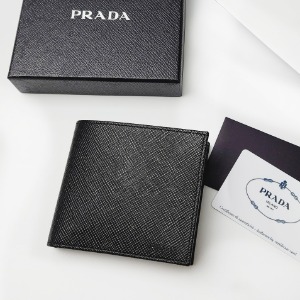 [당일 발송] 프라다 사피아노 남자 반지갑 블랙 풀구성품 선물 포장